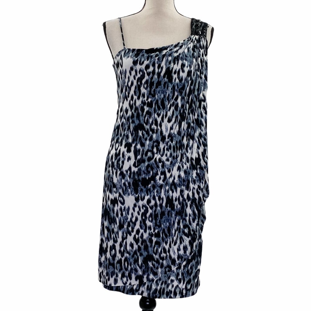 VALERIE Bertinelli Leopard Print Mini Sheath Dress